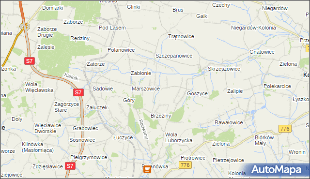 mapa Wilków gmina Kocmyrzów-Luborzyca, Wilków gmina Kocmyrzów-Luborzyca na mapie Targeo