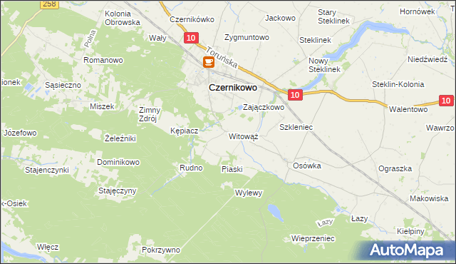 mapa Witowąż, Witowąż na mapie Targeo