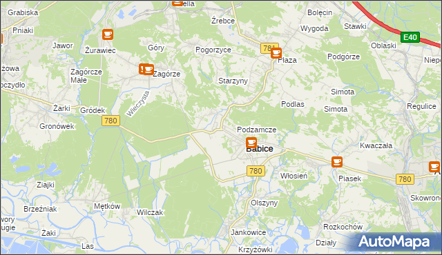 mapa Wygiełzów gmina Babice, Wygiełzów gmina Babice na mapie Targeo