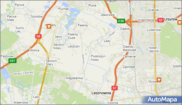 mapa Podolszyn, Podolszyn na mapie Targeo