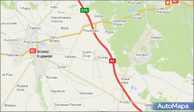 mapa Smólsk, Smólsk na mapie Targeo