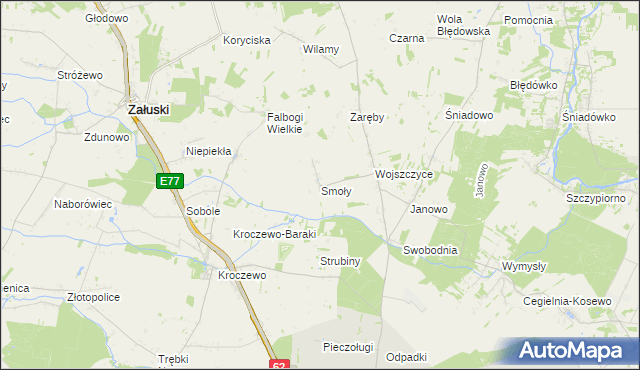 mapa Smoły, Smoły na mapie Targeo