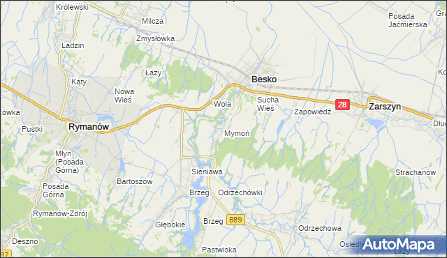 mapa Mymoń, Mymoń na mapie Targeo