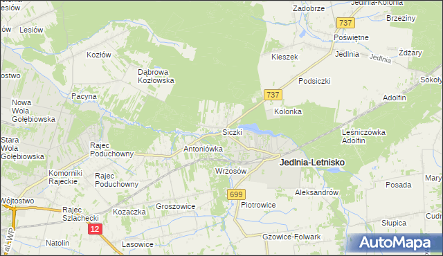 mapa Siczki, Siczki na mapie Targeo