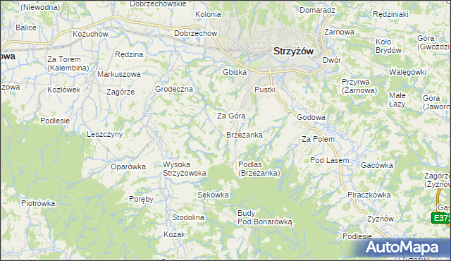 mapa Brzeżanka, Brzeżanka na mapie Targeo