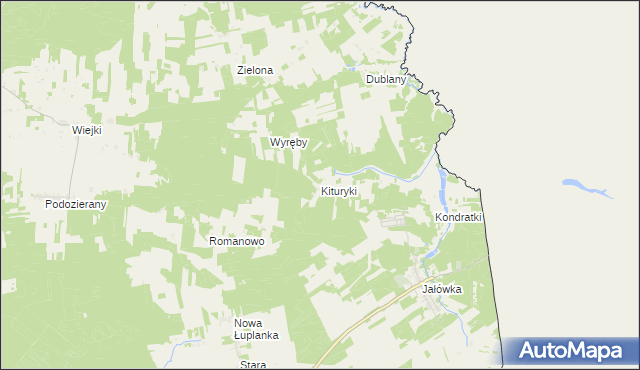 mapa Kituryki, Kituryki na mapie Targeo