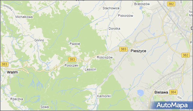 mapa Rościszów, Rościszów na mapie Targeo