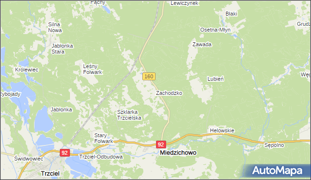 mapa Zachodzko, Zachodzko na mapie Targeo