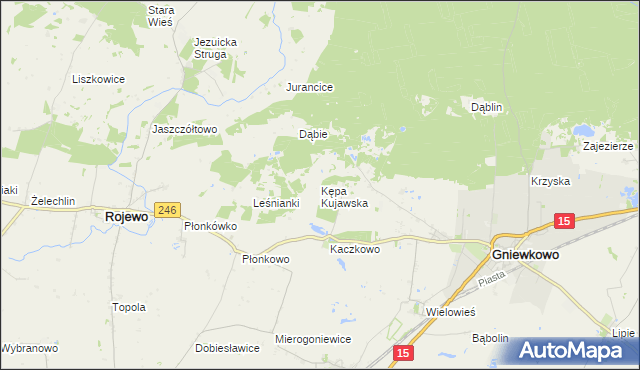 mapa Kępa Kujawska, Kępa Kujawska na mapie Targeo