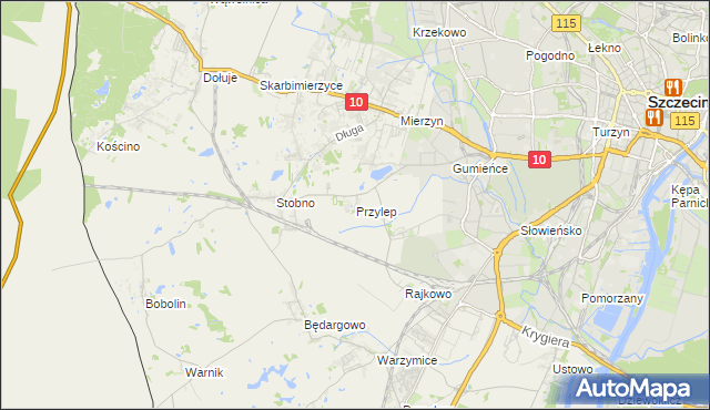 mapa Przylep, Przylep na mapie Targeo