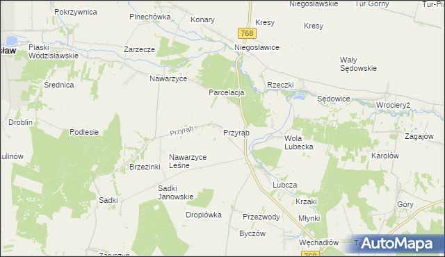 mapa Przyrąb, Przyrąb na mapie Targeo