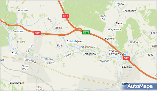 mapa Chrząchówek, Chrząchówek na mapie Targeo