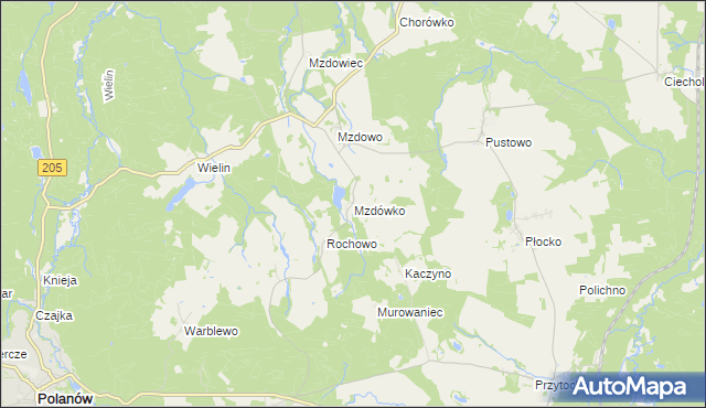 mapa Mzdówko, Mzdówko na mapie Targeo