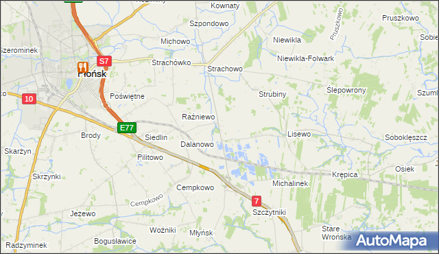 mapa Dalanówek, Dalanówek na mapie Targeo