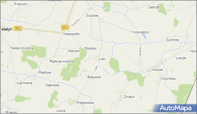 mapa Liski gmina Dołhobyczów, Liski gmina Dołhobyczów na mapie Targeo