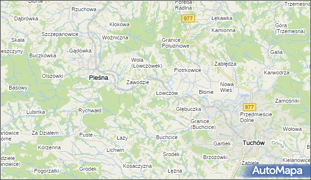 mapa Łowczów, Łowczów na mapie Targeo