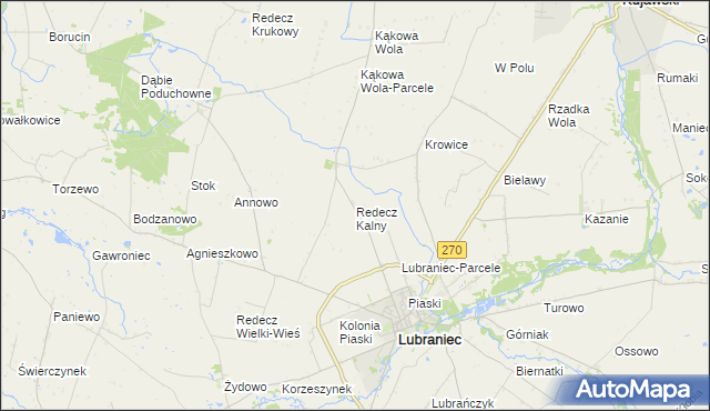 mapa Redecz Kalny, Redecz Kalny na mapie Targeo