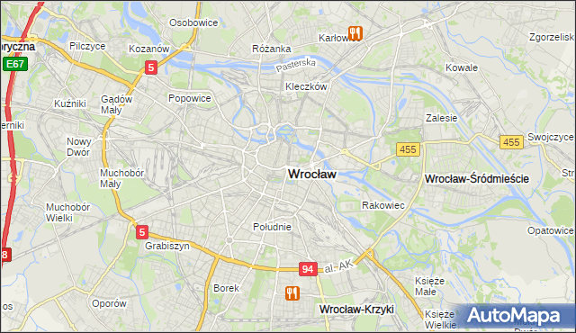 mapa Wrocławia, Wrocław na mapie Targeo