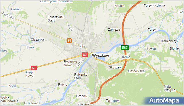 mapa Wyszków, Wyszków na mapie Targeo