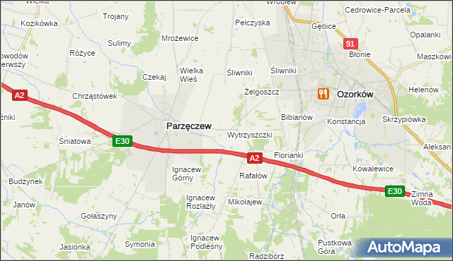 mapa Wytrzyszczki, Wytrzyszczki na mapie Targeo