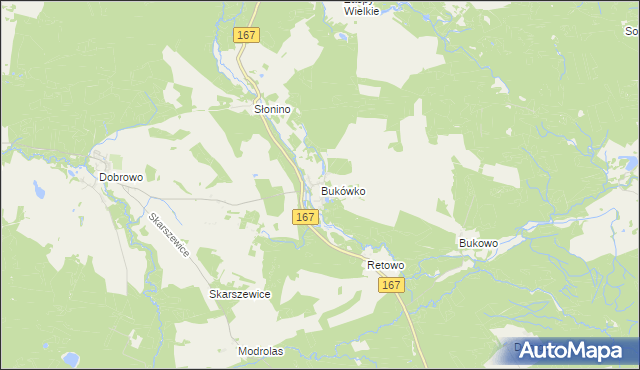 mapa Bukówko, Bukówko na mapie Targeo