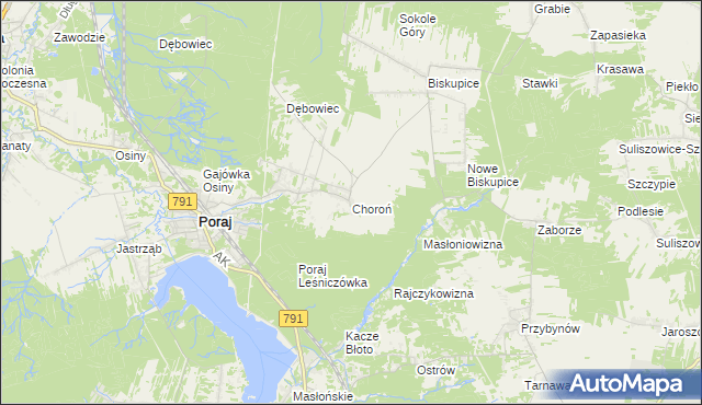 mapa Choroń, Choroń na mapie Targeo