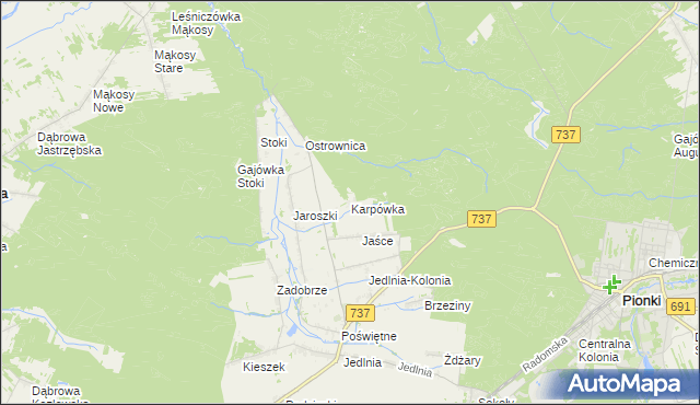 mapa Karpówka, Karpówka na mapie Targeo