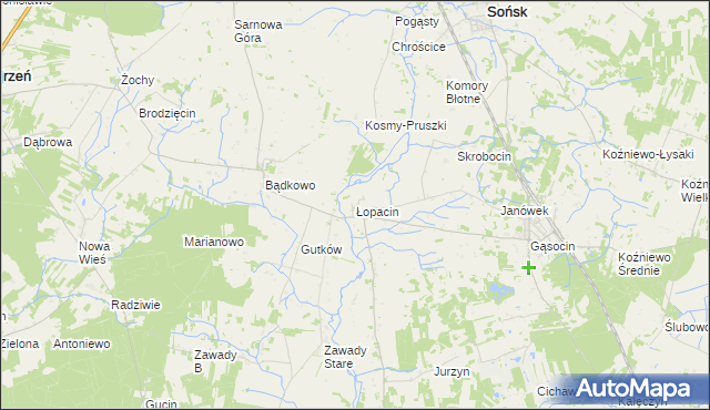 mapa Łopacin, Łopacin na mapie Targeo