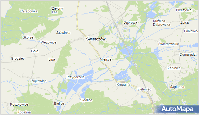 mapa Miejsce gmina Świerczów, Miejsce gmina Świerczów na mapie Targeo