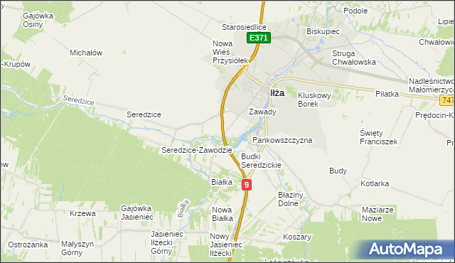 mapa Kolonia Seredzice, Kolonia Seredzice na mapie Targeo