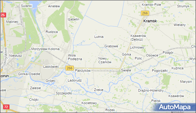 mapa Nowy Czarków, Nowy Czarków na mapie Targeo