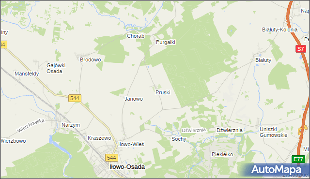 mapa Pruski, Pruski na mapie Targeo