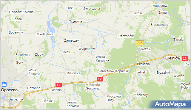 mapa Wólka Karwicka, Wólka Karwicka na mapie Targeo