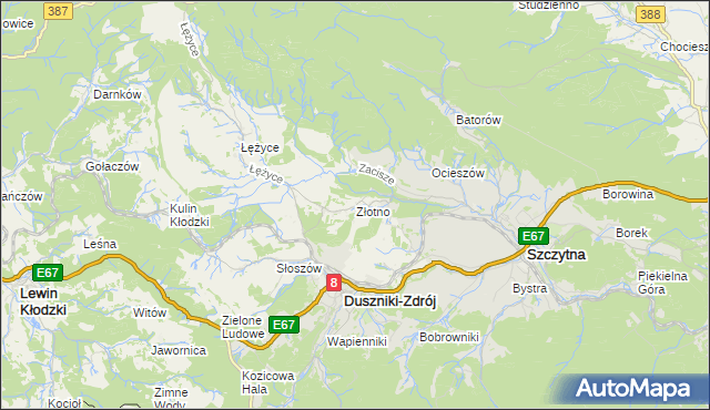 mapa Złotno, Złotno na mapie Targeo