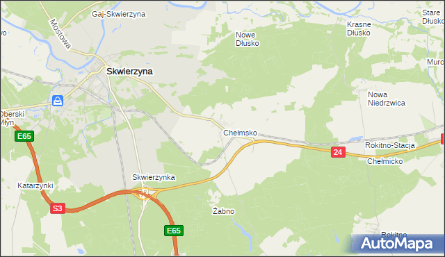 mapa Chełmsko, Chełmsko na mapie Targeo