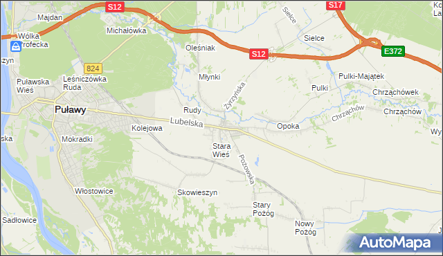 mapa Końskowola, Końskowola na mapie Targeo