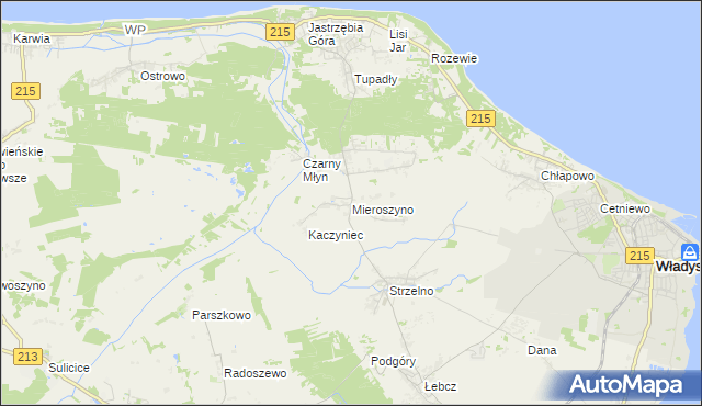 mapa Mieroszyno, Mieroszyno na mapie Targeo