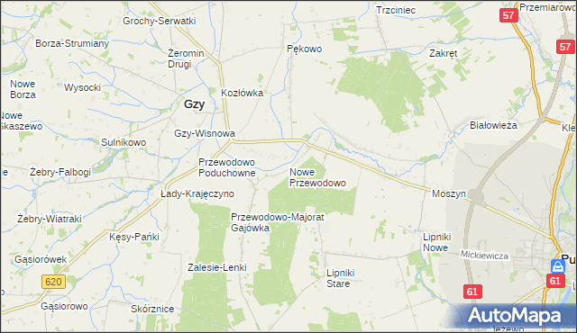 mapa Nowe Przewodowo, Nowe Przewodowo na mapie Targeo