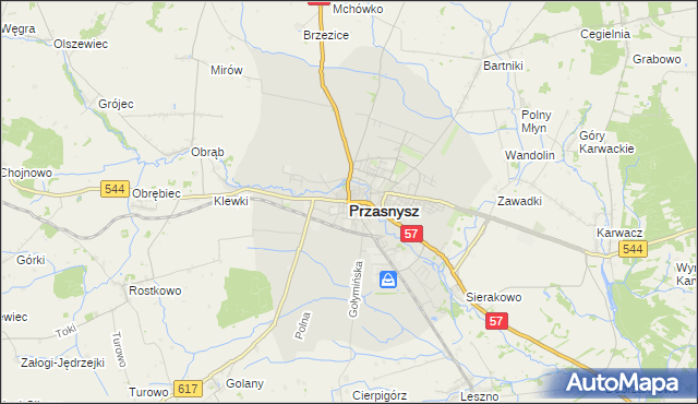 mapa Przasnysz, Przasnysz na mapie Targeo