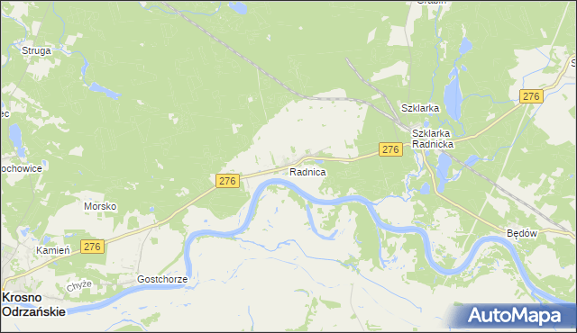 mapa Radnica, Radnica na mapie Targeo