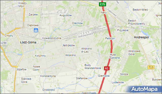 mapa Wiskitno A-Las, Wiskitno A-Las na mapie Targeo