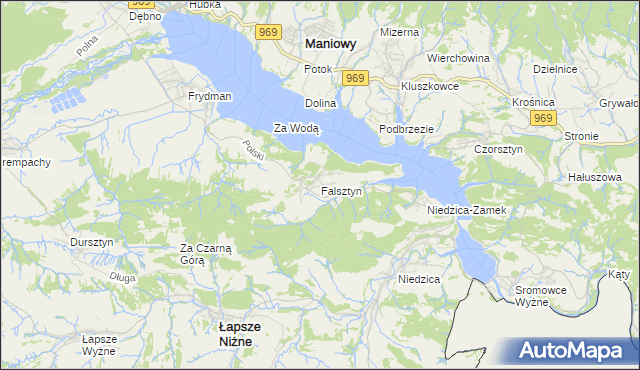 mapa Falsztyn, Falsztyn na mapie Targeo