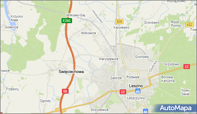 mapa Maryszewice, Maryszewice na mapie Targeo