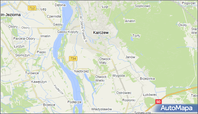 mapa Otwock Mały, Otwock Mały na mapie Targeo