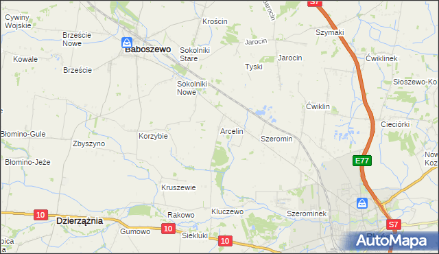 mapa Arcelin, Arcelin na mapie Targeo