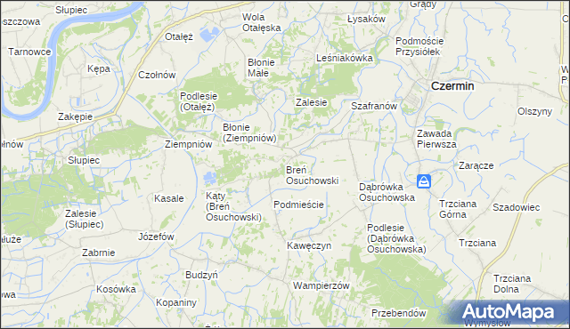 mapa Breń Osuchowski, Breń Osuchowski na mapie Targeo