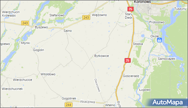 mapa Bytkowice, Bytkowice na mapie Targeo