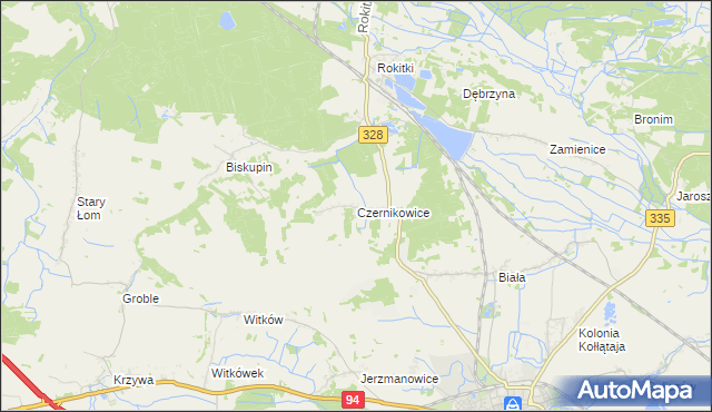 mapa Czernikowice, Czernikowice na mapie Targeo