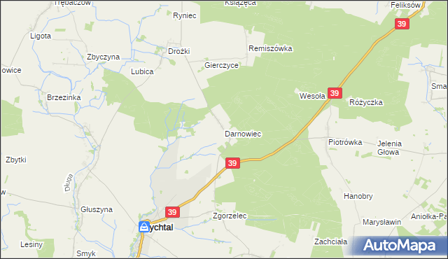 mapa Darnowiec, Darnowiec na mapie Targeo