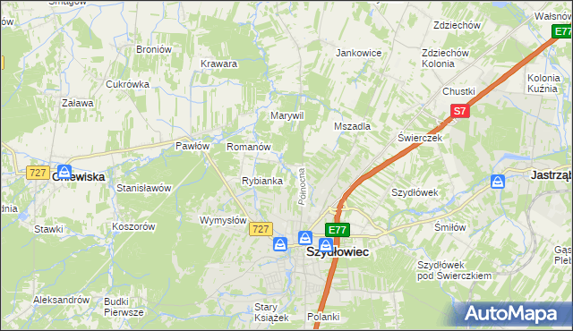 mapa Długosz, Długosz na mapie Targeo